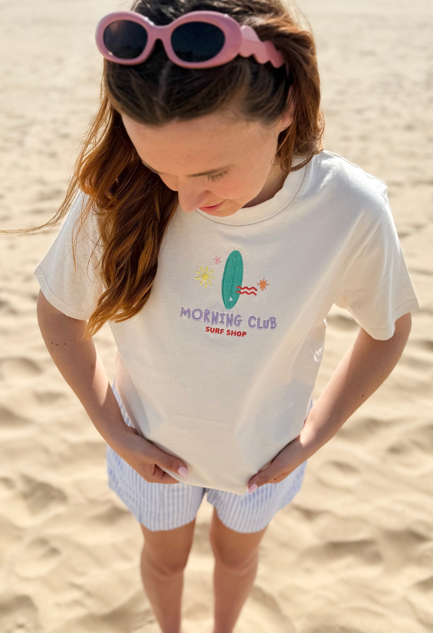 Surf Shop Embroidered Organic Cotton T-Shirt - Summertime is here!