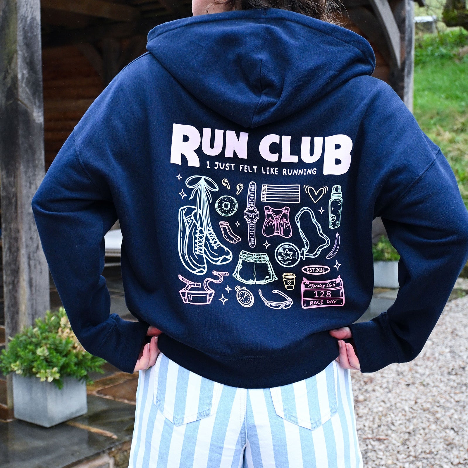 Boxy Zip Hoodies: Nostalgic Prints and Simple Embroidery