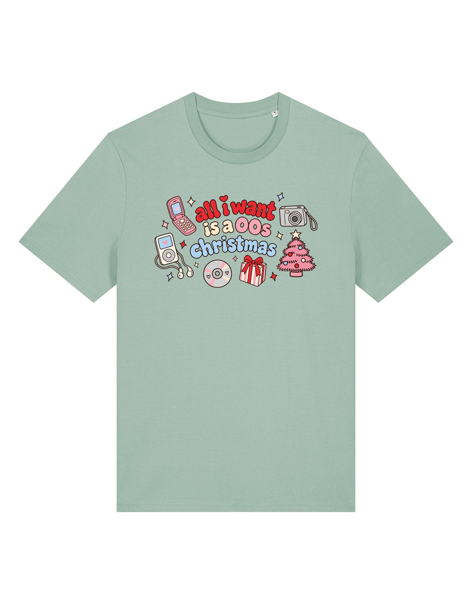 00s Christmas Printed Organic Cotton T-Shirt