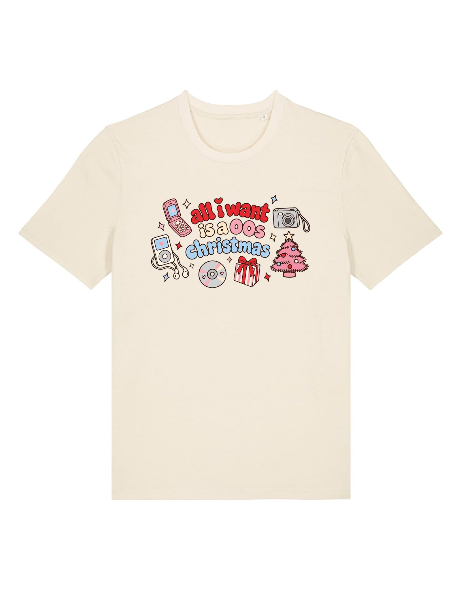 00s Christmas Printed Organic Cotton T-Shirt