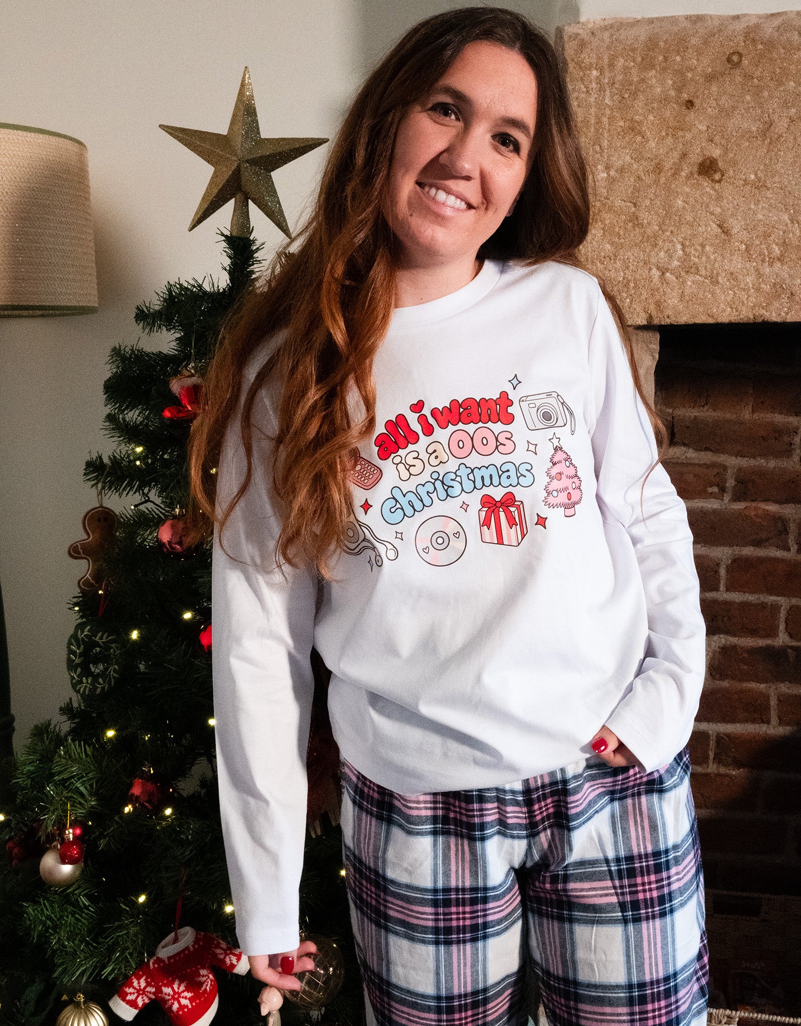 00s Christmas Long Sleeved Pyjama Set