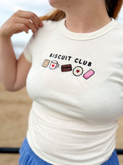 Biscuit Club Embroidered Micro Rib Baby Tee