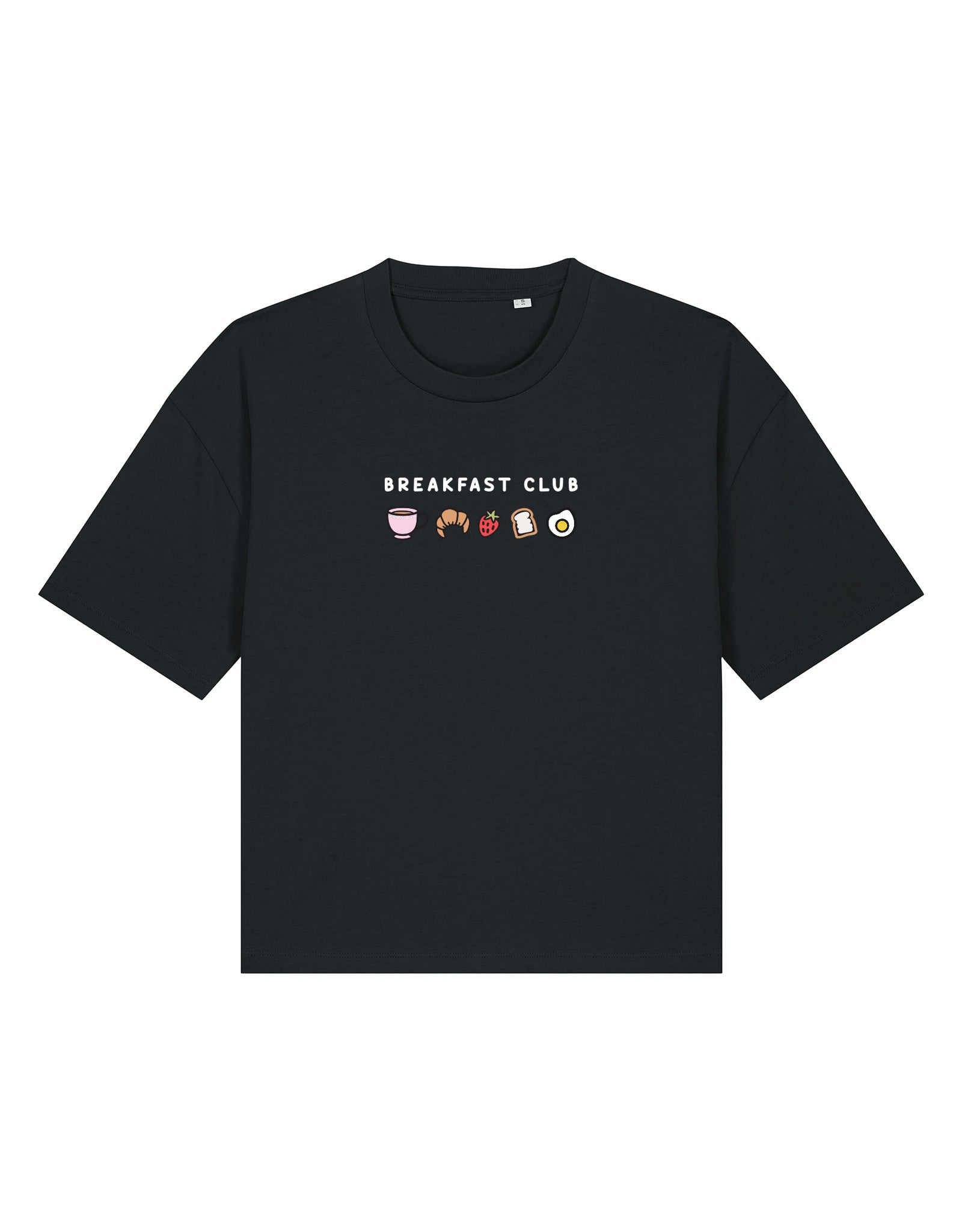 Breakfast Club Embroidered Boxy Organic Cotton Tee