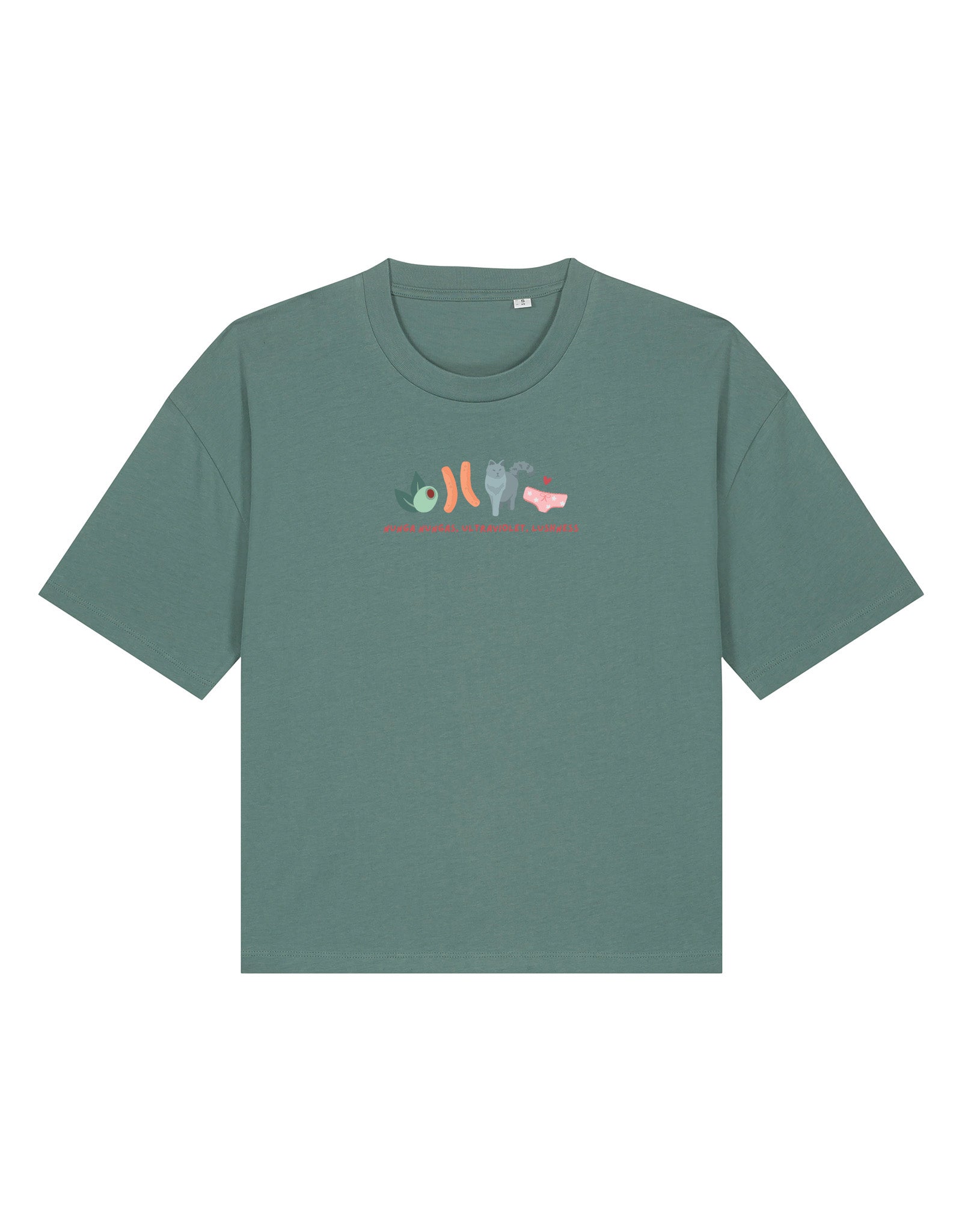 Angus and Thongs Embroidered Boxy Organic Cotton Tee