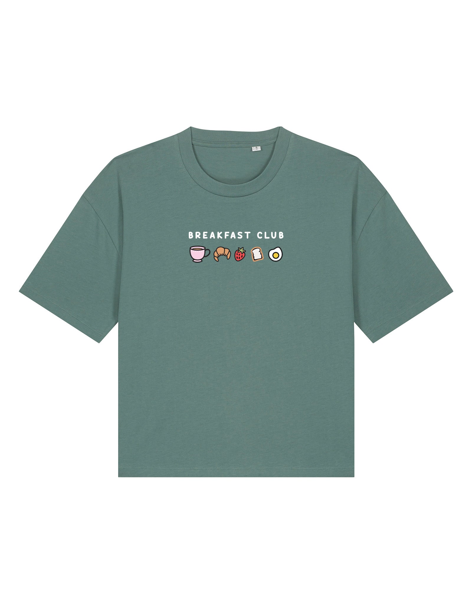 Breakfast Club Embroidered Boxy Organic Cotton Tee