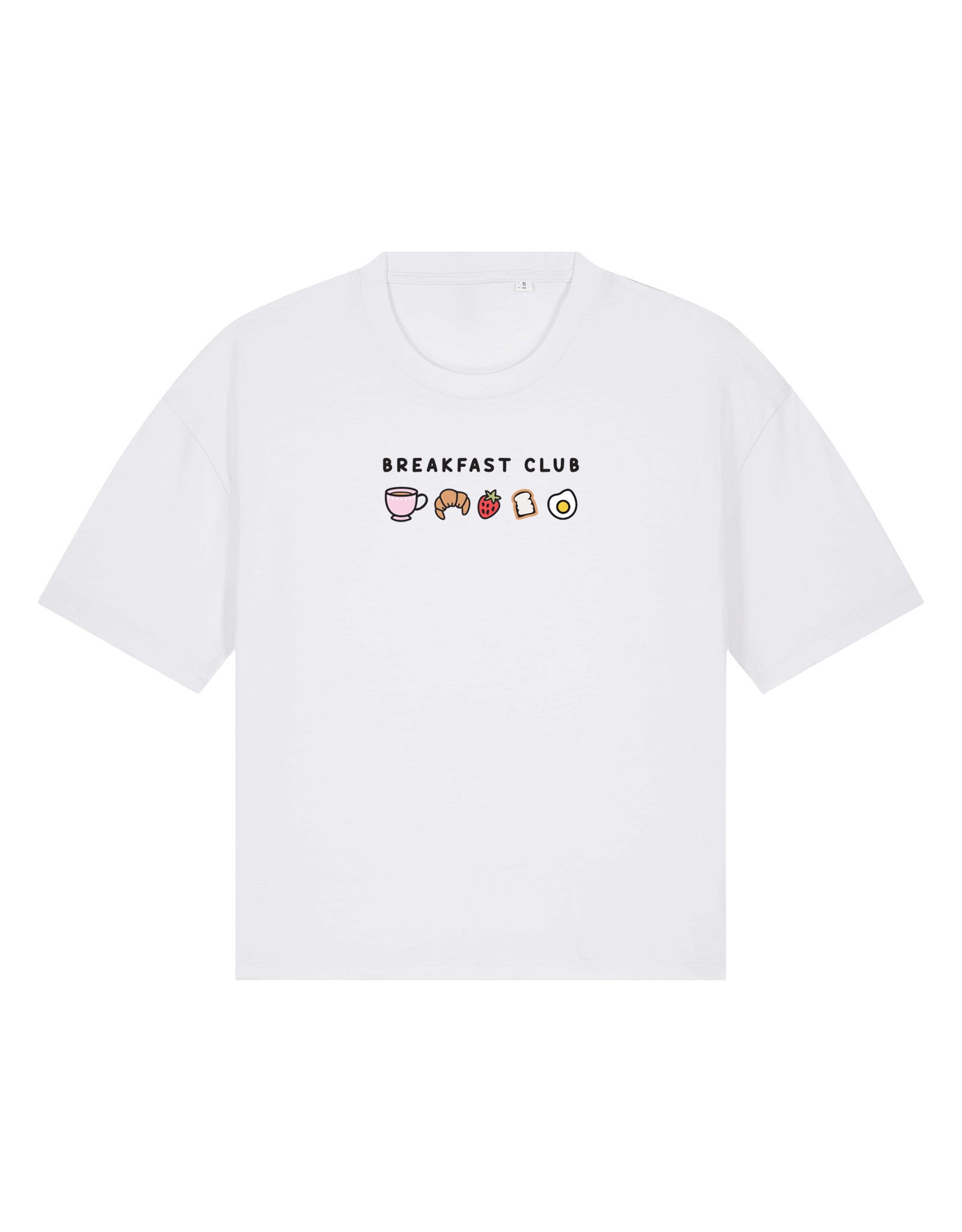 Breakfast Club Embroidered Boxy Organic Cotton Tee
