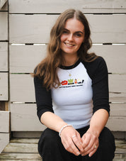 Elf Embroidered Micro Rib 3/4 Sleeve Tee