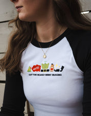 Elf Embroidered Micro Rib 3/4 Sleeve Tee