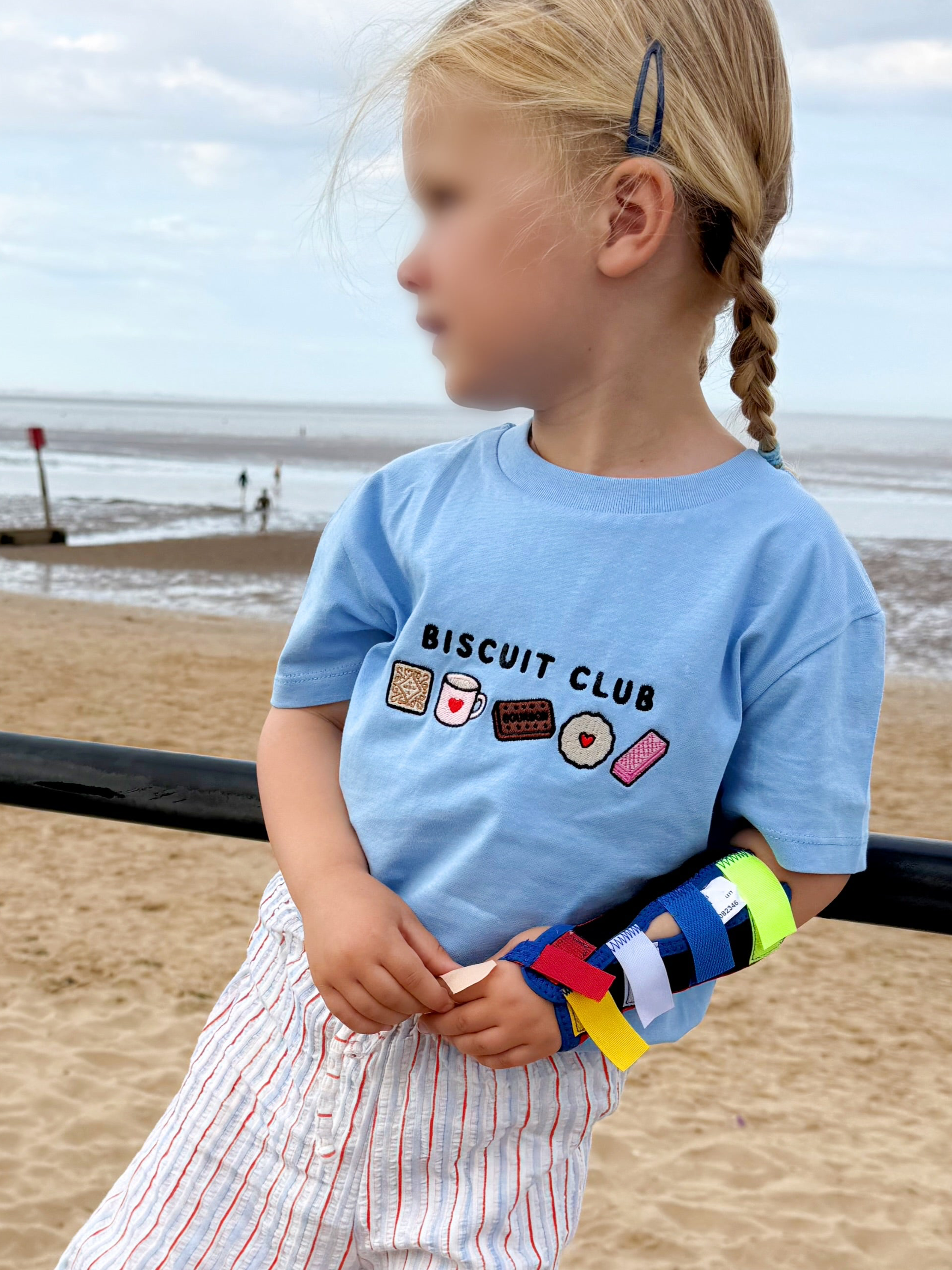 Biscuit Club Embroidered Organic Cotton Childrens T-Shirt