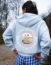 Rosie & Jim Printed Boxy Organic Cotton Zip Hoodie