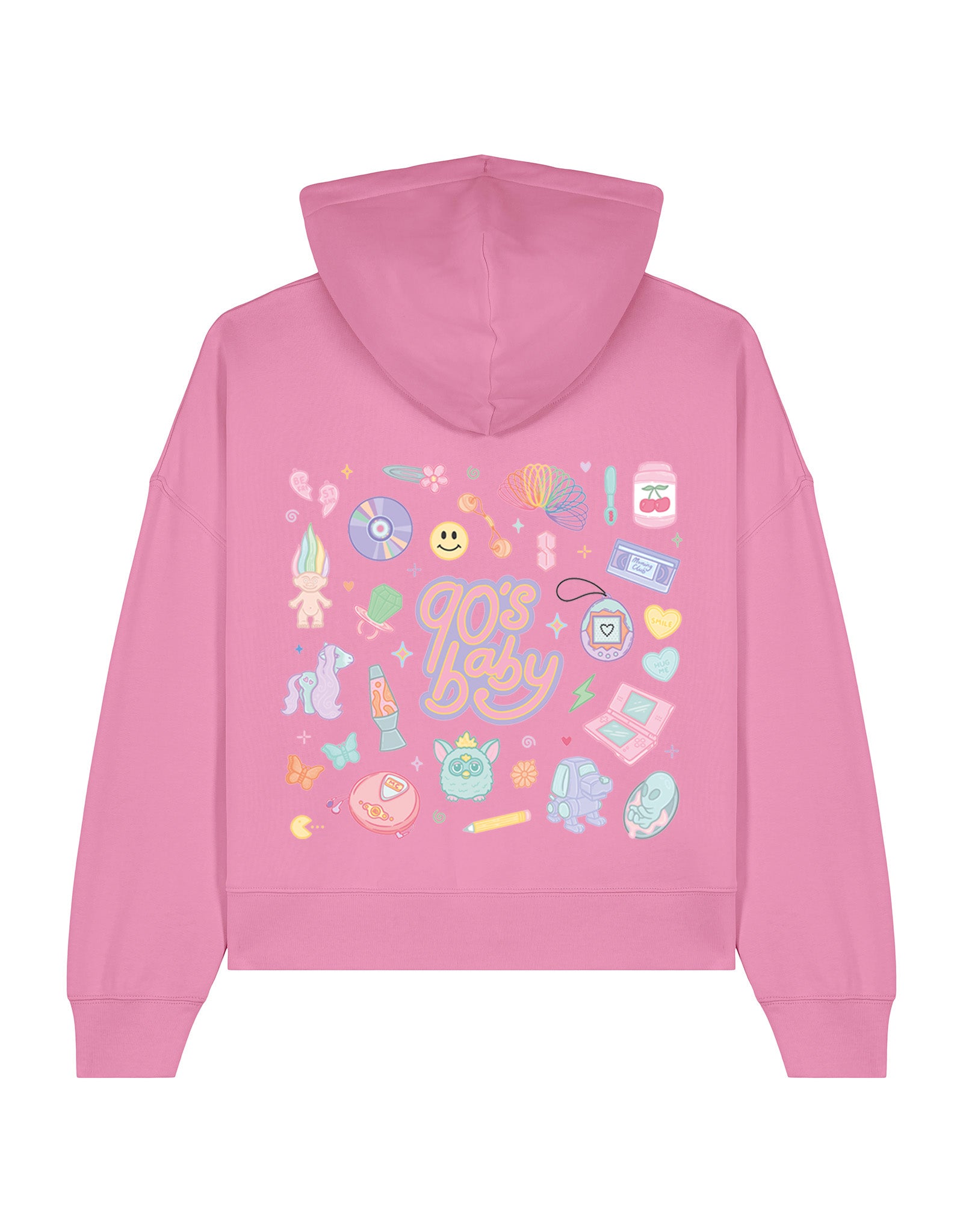 90s Baby Printed Boxy Organic Cotton Hoodie