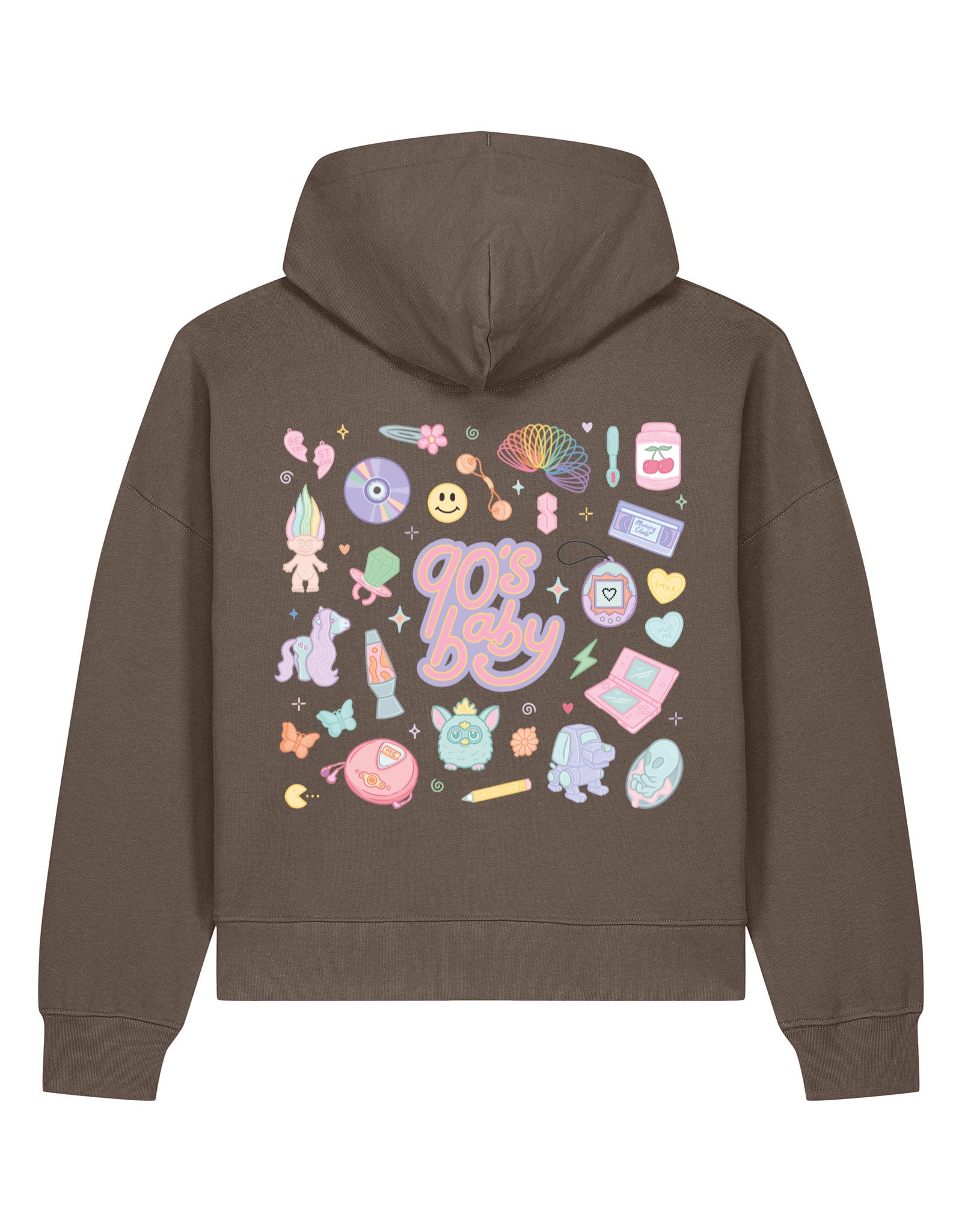90s Baby Printed Boxy Organic Cotton Hoodie