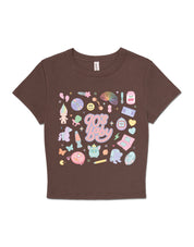 90s Baby Printed Micro Rib Baby Tee