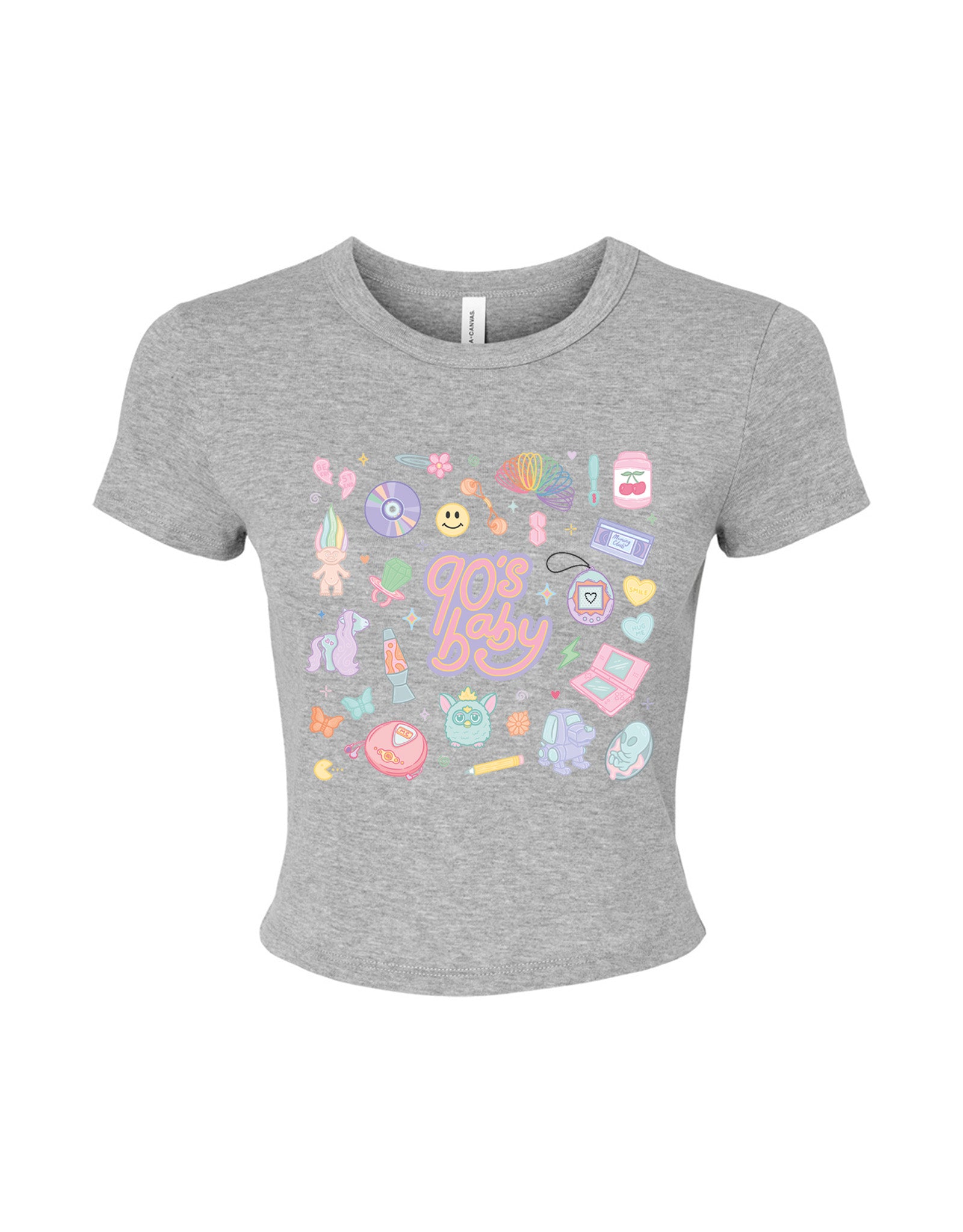 90s Baby Printed Micro Rib Baby Tee