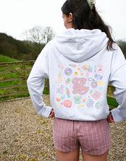 90s Baby Printed Boxy Organic Cotton Zip Hoodie