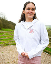 90s Baby Printed Boxy Organic Cotton Zip Hoodie