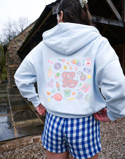 90s Baby Printed Boxy Organic Cotton Zip Hoodie