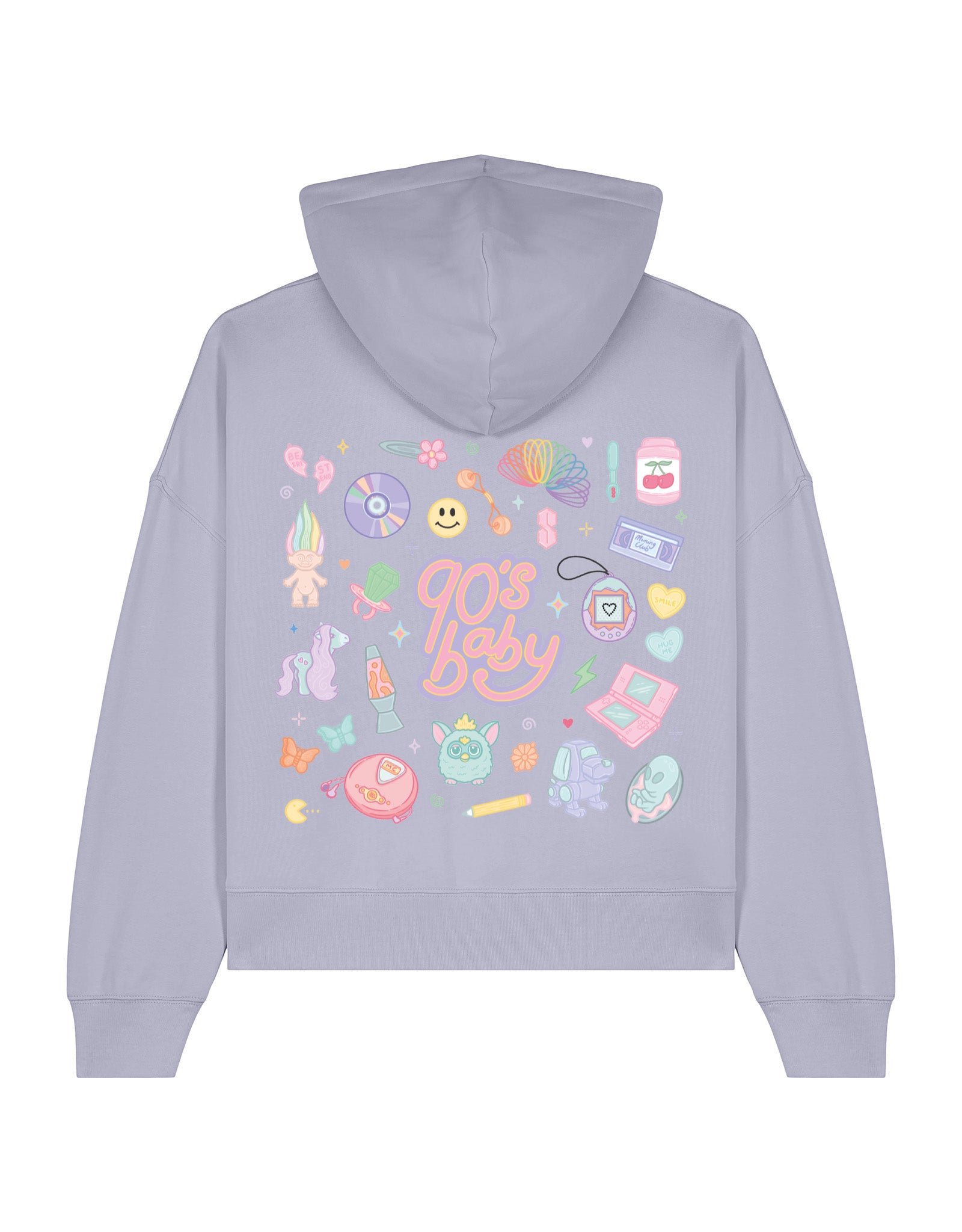 90s Baby Printed Boxy Organic Cotton Hoodie