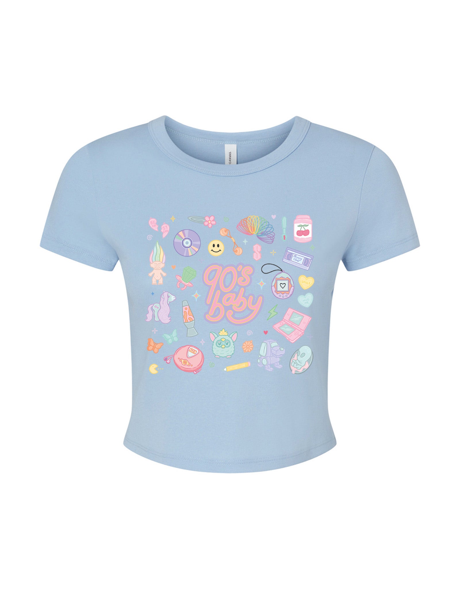 90s Baby Printed Micro Rib Baby Tee