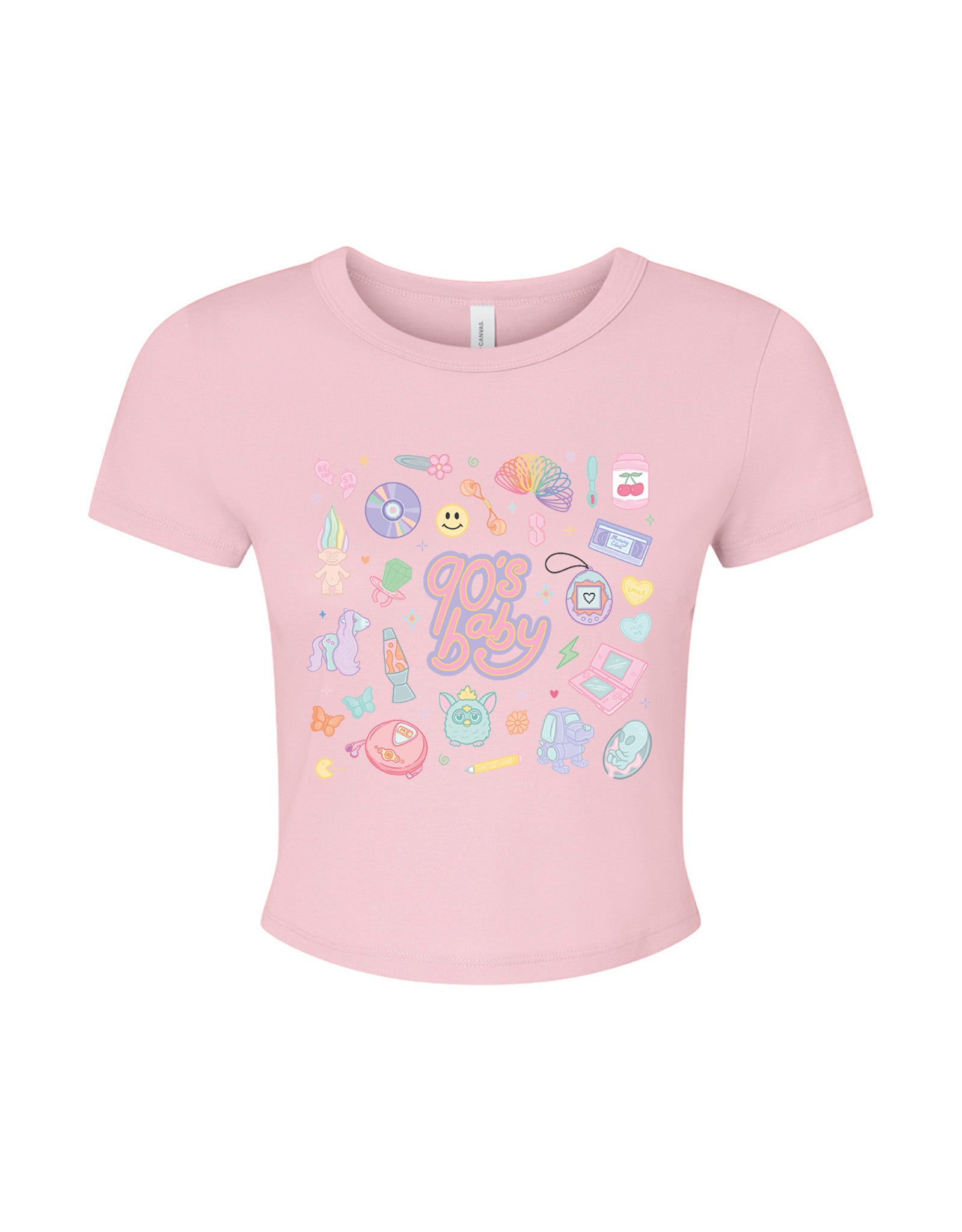 90s Baby Printed Micro Rib Baby Tee