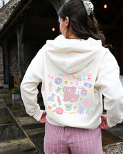 90s Baby Printed Boxy Organic Cotton Zip Hoodie