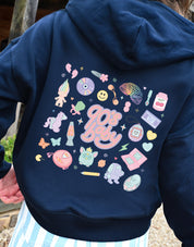 90s Baby Printed Boxy Organic Cotton Zip Hoodie