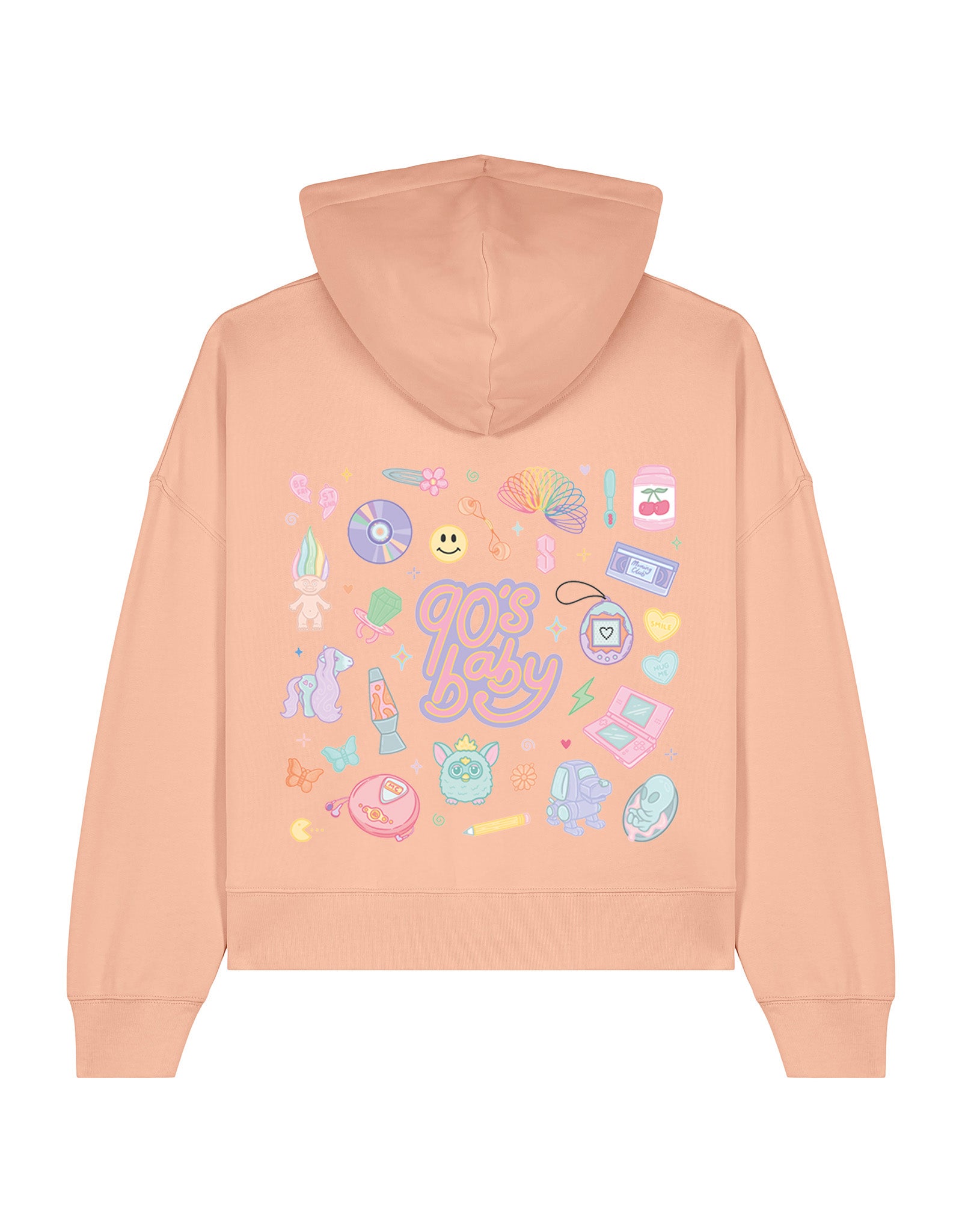 90s Baby Printed Boxy Organic Cotton Hoodie