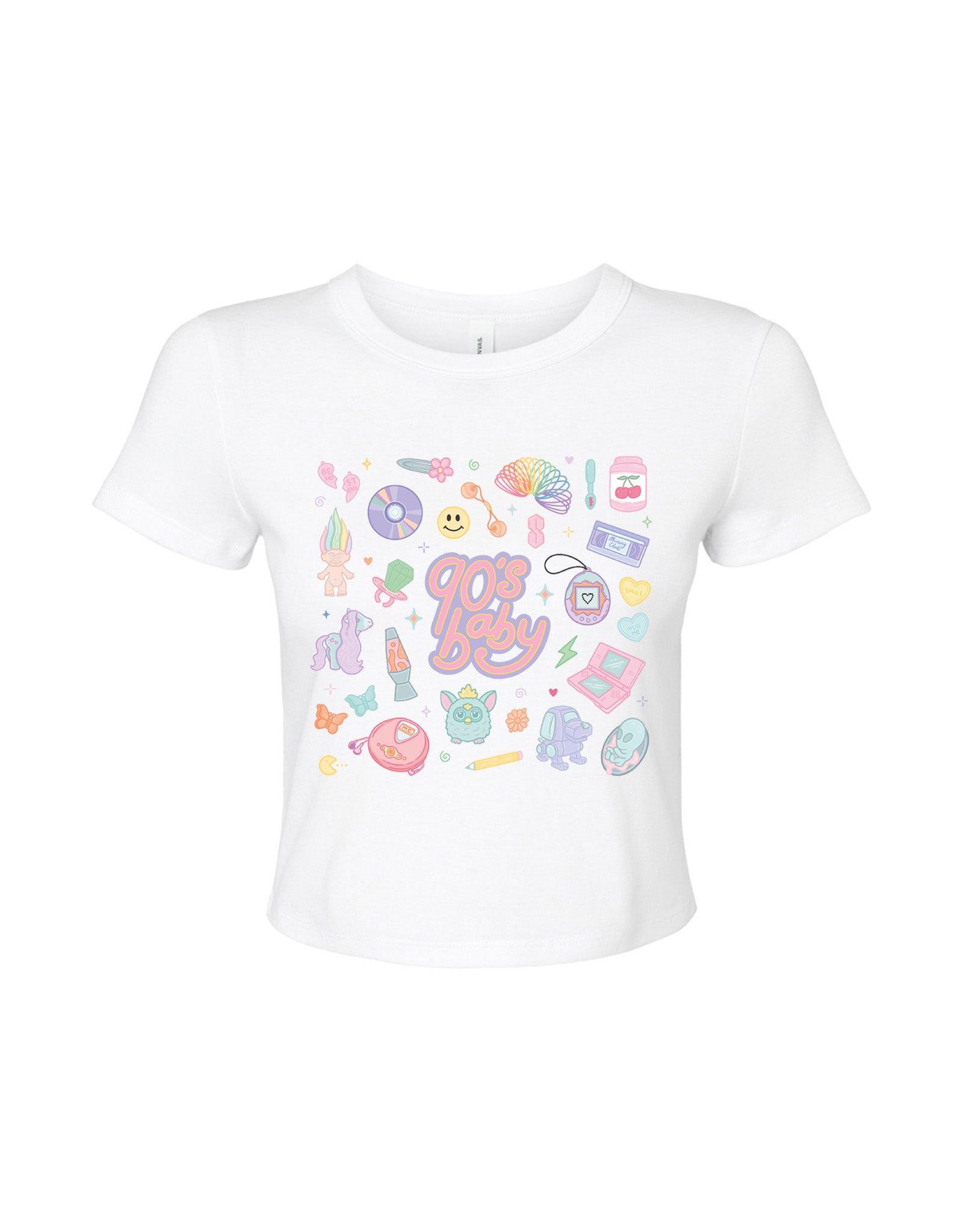 90s Baby Printed Micro Rib Baby Tee