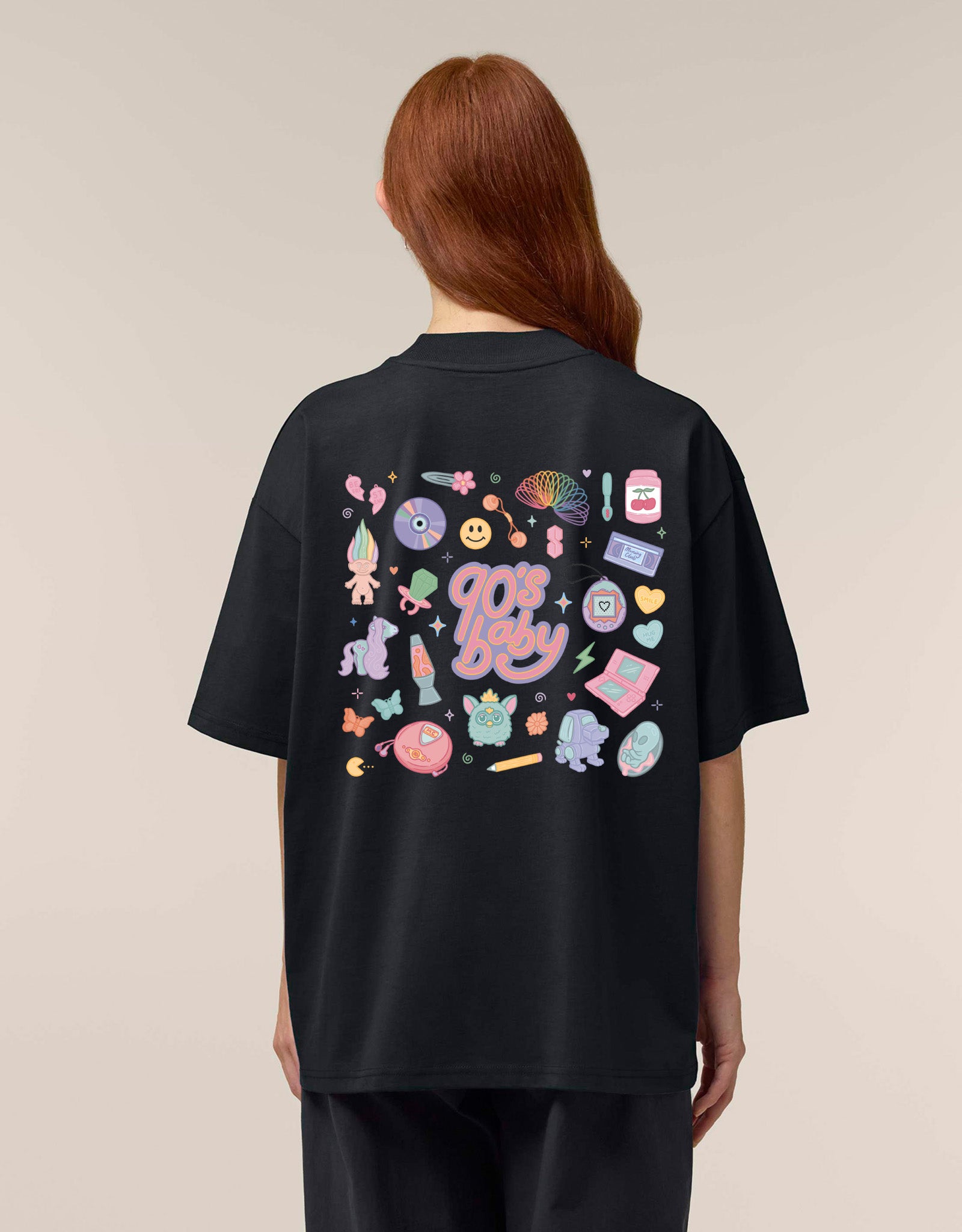 90s Baby Printed Oversized Organic Cotton Tee