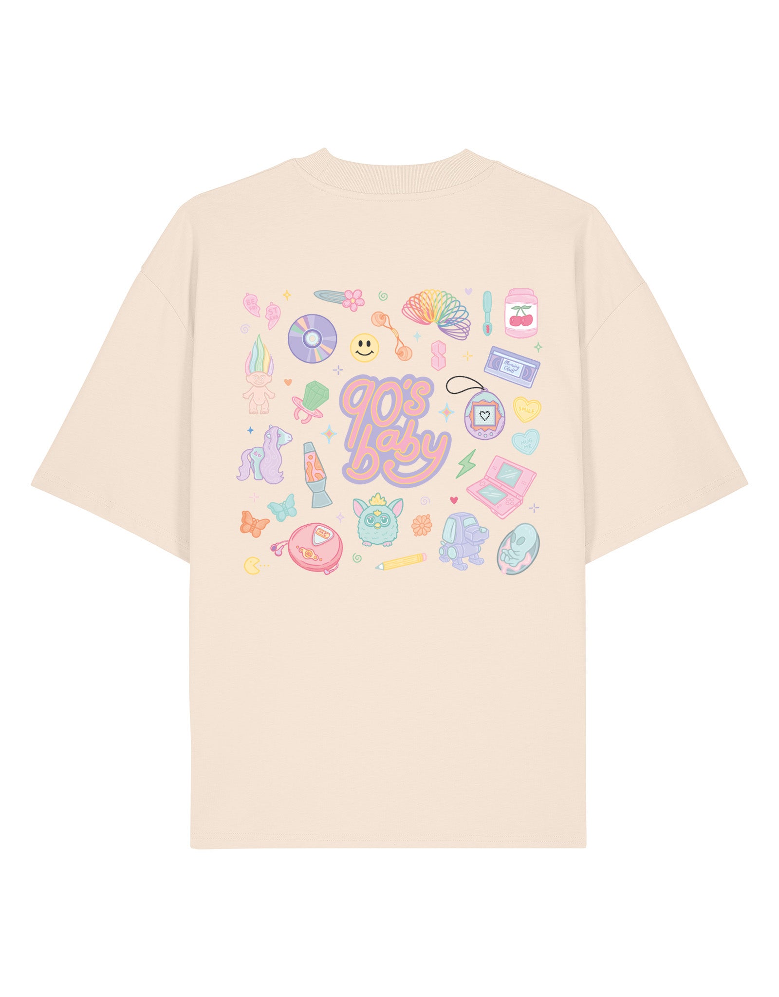90s Baby Printed Oversized Organic Cotton Tee