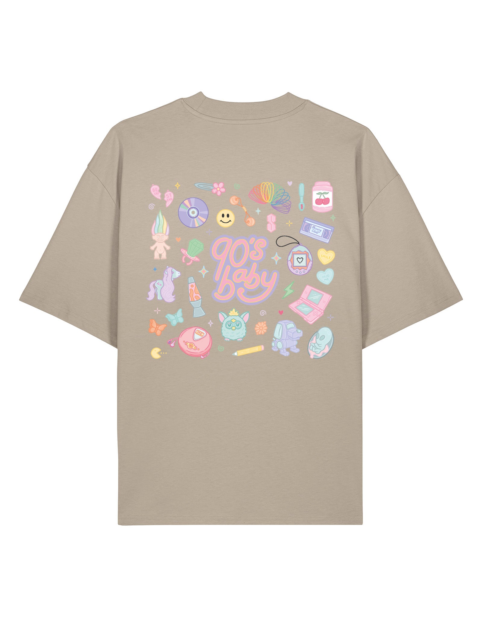 90s Baby Printed Oversized Organic Cotton Tee