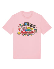 90s Christmas Printed Organic Cotton T-Shirt