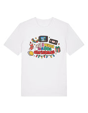 90s Christmas Printed Organic Cotton T-Shirt