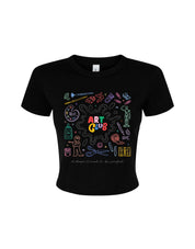 Art Club Printed Micro Rib Baby Tee