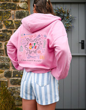 Art Club Printed Boxy Organic Cotton Zip Hoodie