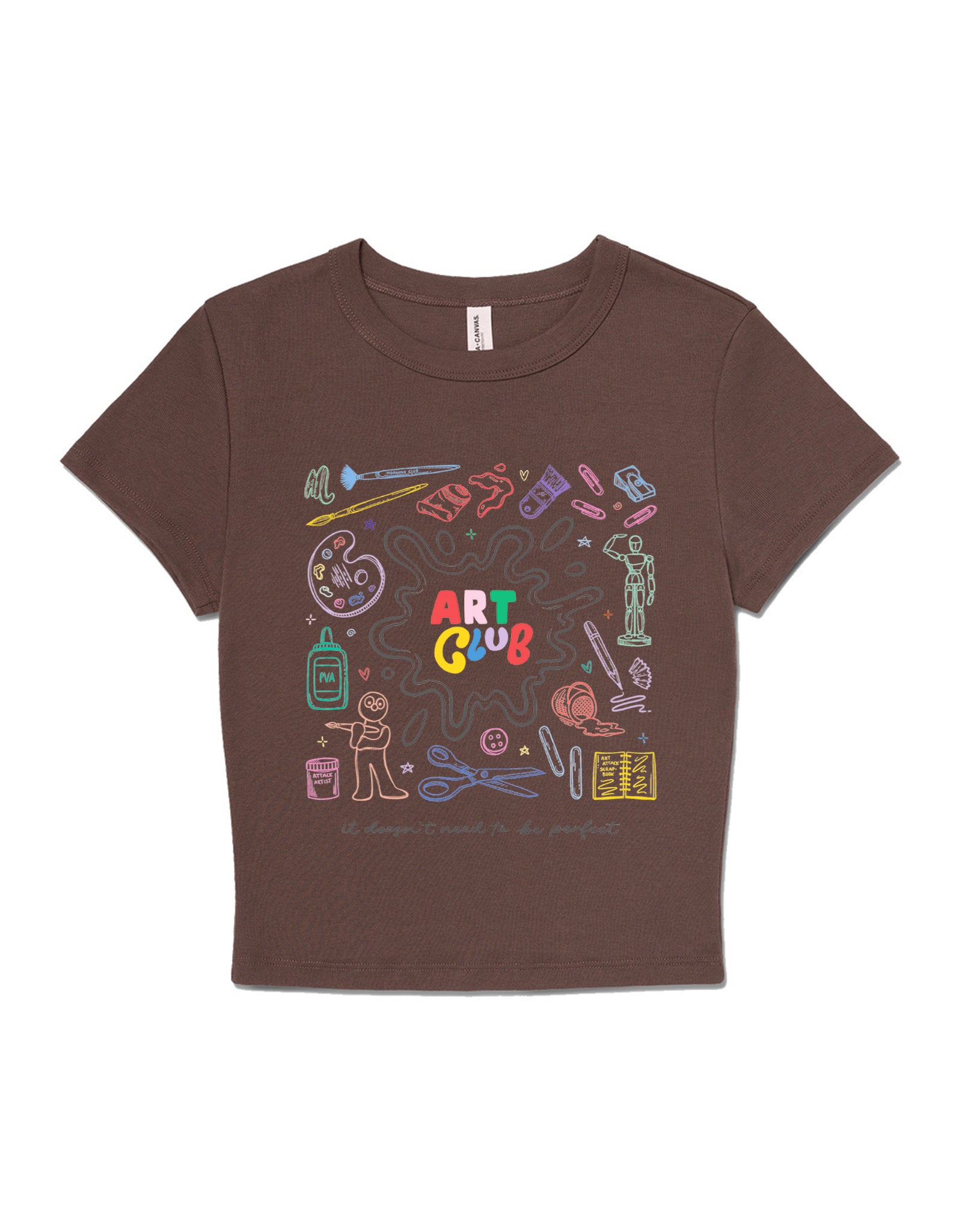 Art Club Printed Micro Rib Baby Tee