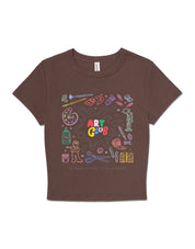 Art Club Printed Micro Rib Baby Tee