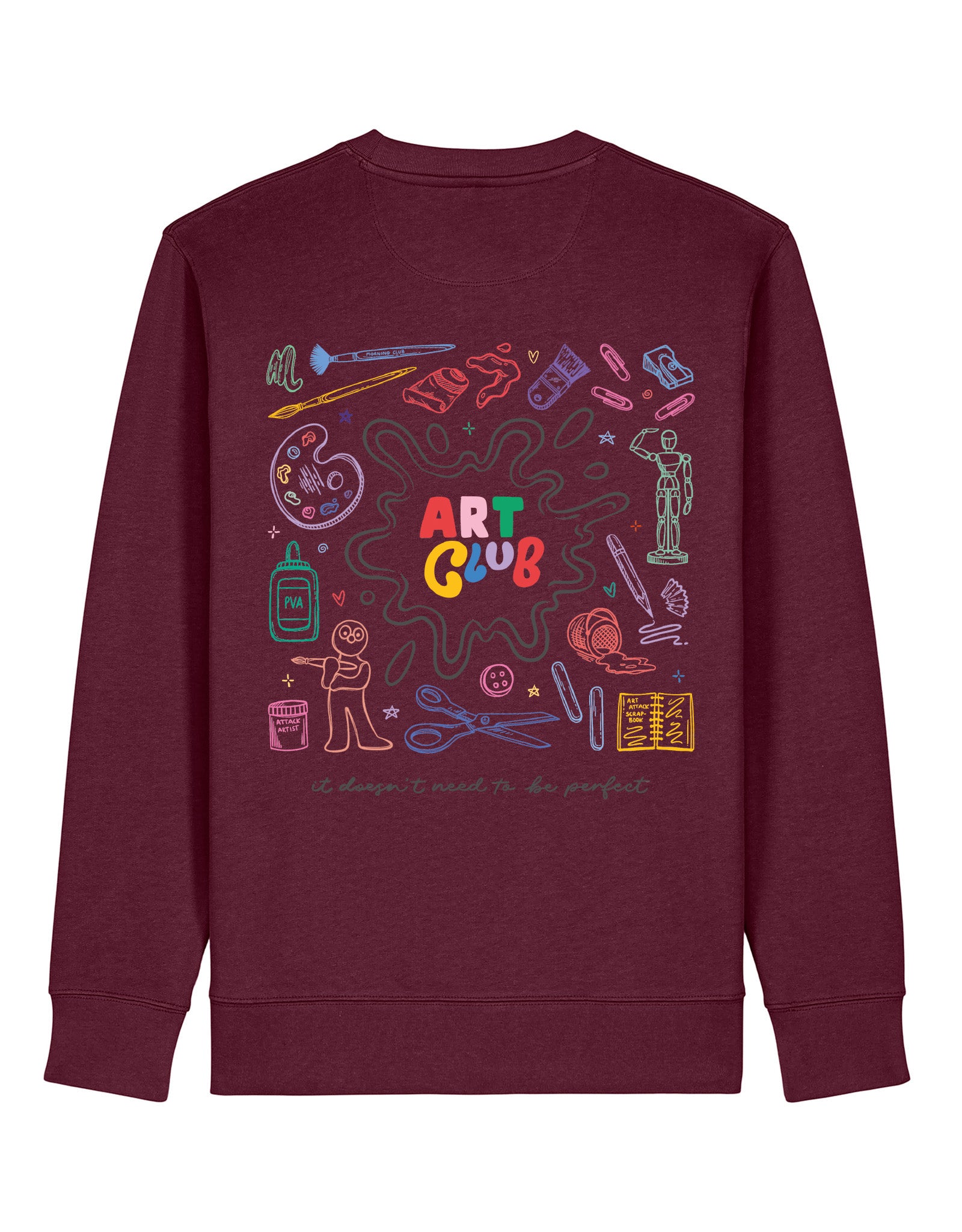 Art Club Printed Organic Cotton Sweatshirt