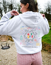 Art Club Printed Boxy Organic Cotton Zip Hoodie