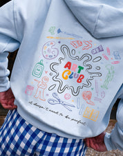 Art Club Printed Boxy Organic Cotton Zip Hoodie