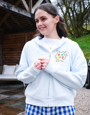 Art Club Printed Boxy Organic Cotton Zip Hoodie