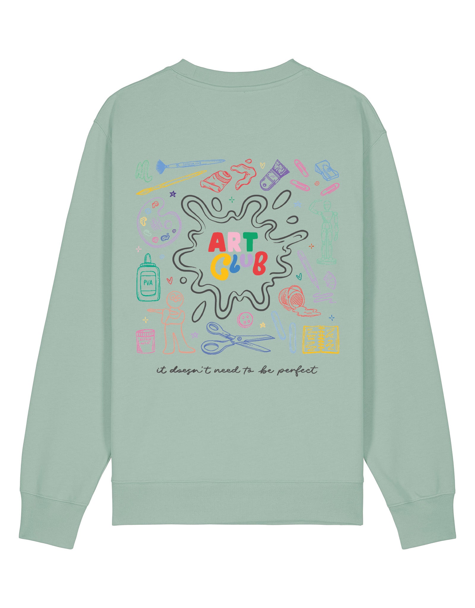 Art Club Printed Organic Cotton Sweatshirt