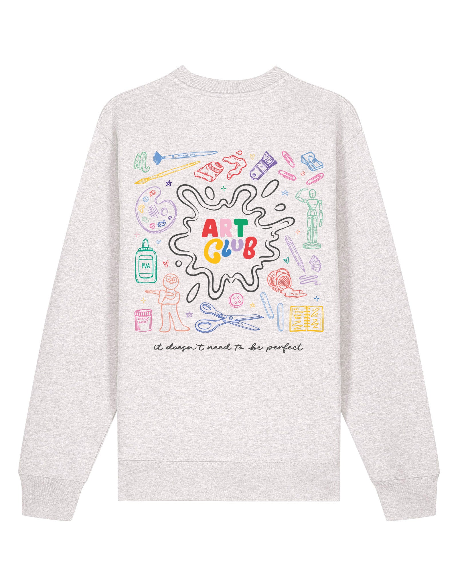 Art Club Printed Organic Cotton Sweatshirt