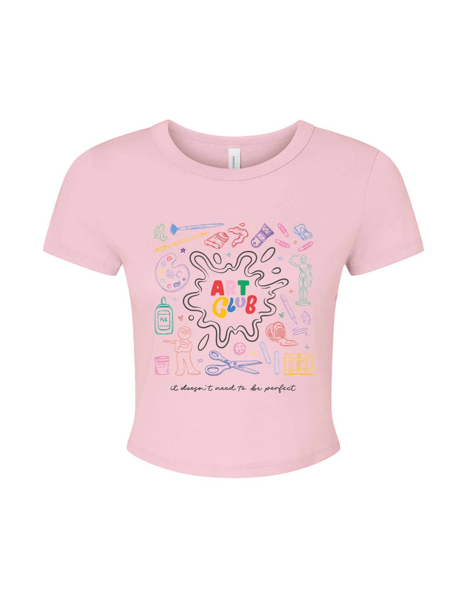 Art Club Printed Micro Rib Baby Tee