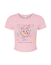 Art Club Printed Micro Rib Baby Tee