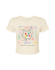 Art Club Printed Micro Rib Baby Tee