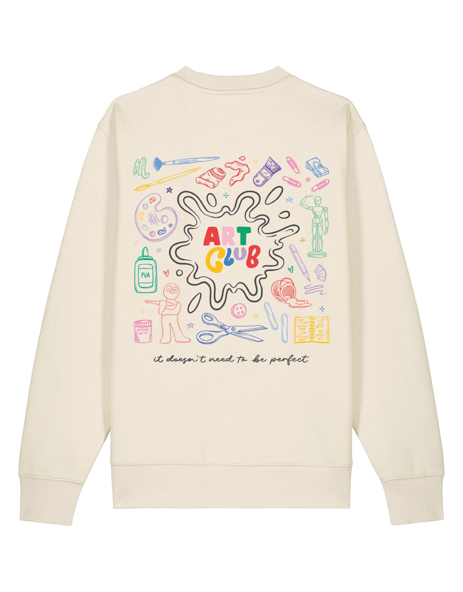 Art Club Printed Organic Cotton Sweatshirt
