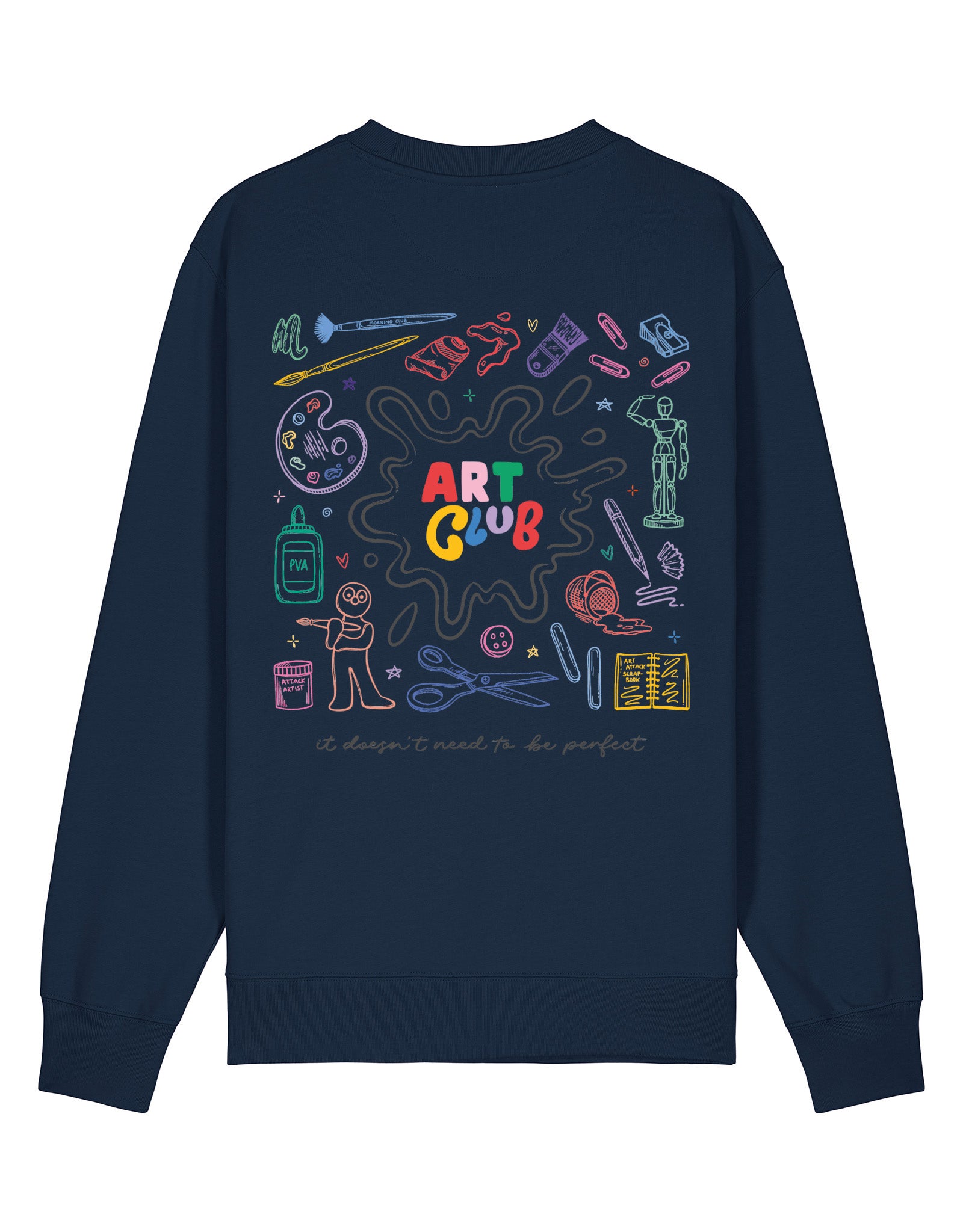 Art Club Printed Organic Cotton Sweatshirt
