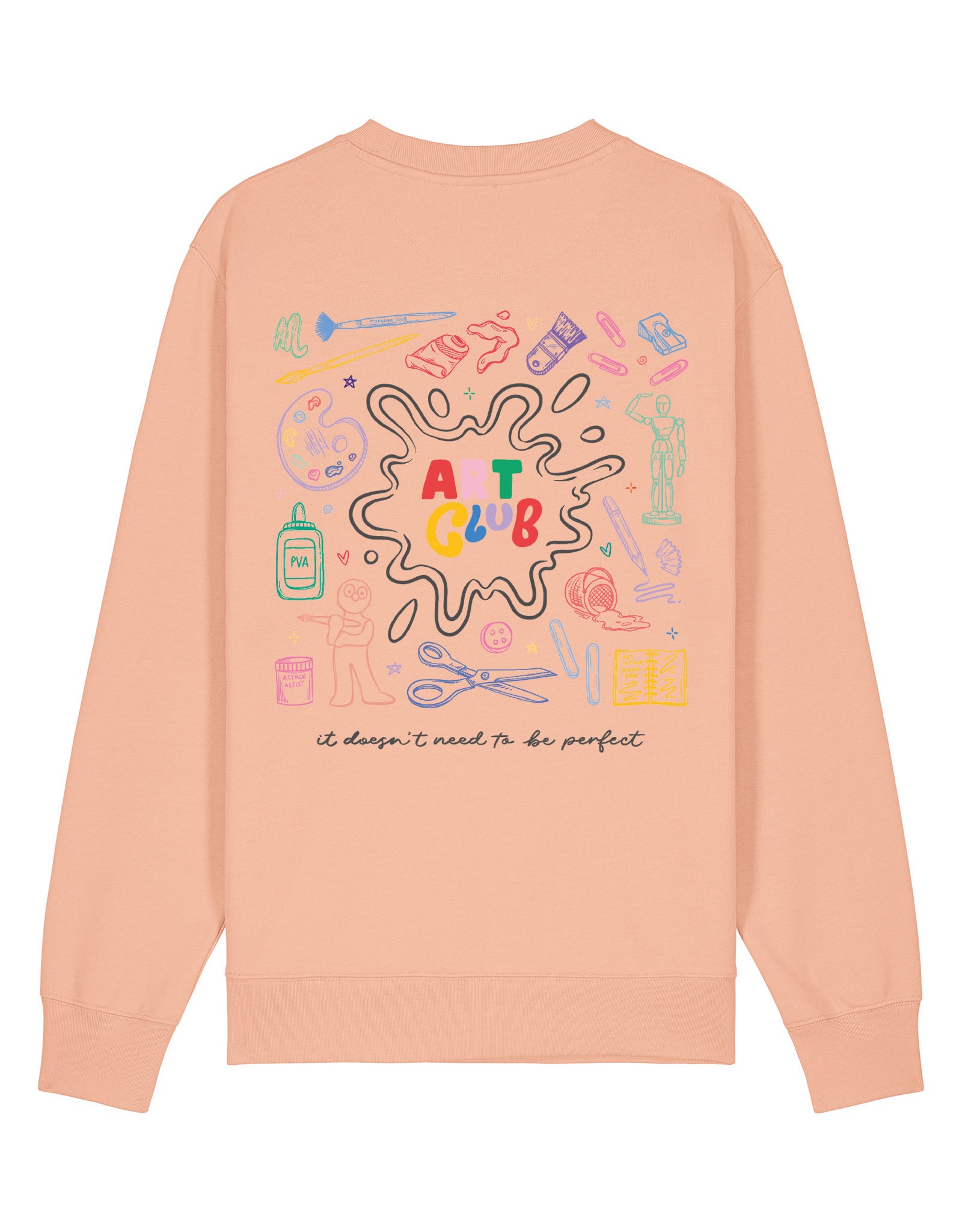 Art Club Printed Organic Cotton Sweatshirt