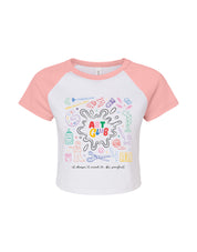 Art Club Printed Micro Rib Raglan Baby Tee